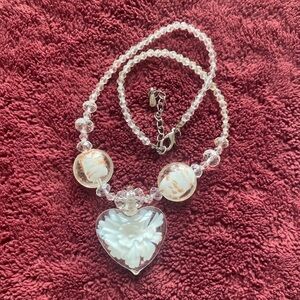 Heart glass Necklace